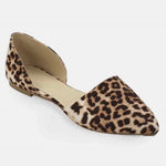 Leopard Pointed Toe Flats