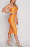 N. Orange Conjunto Top corto y falda