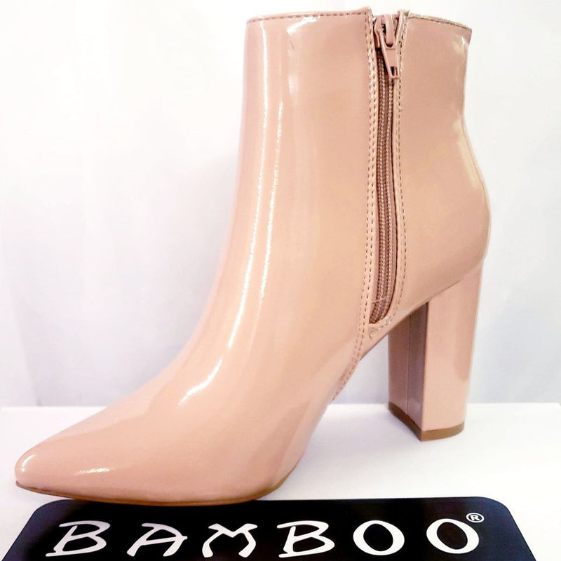 Bamboo Nude Pointed Toe Booties