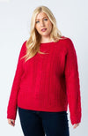 Plus Cranberry Sweater