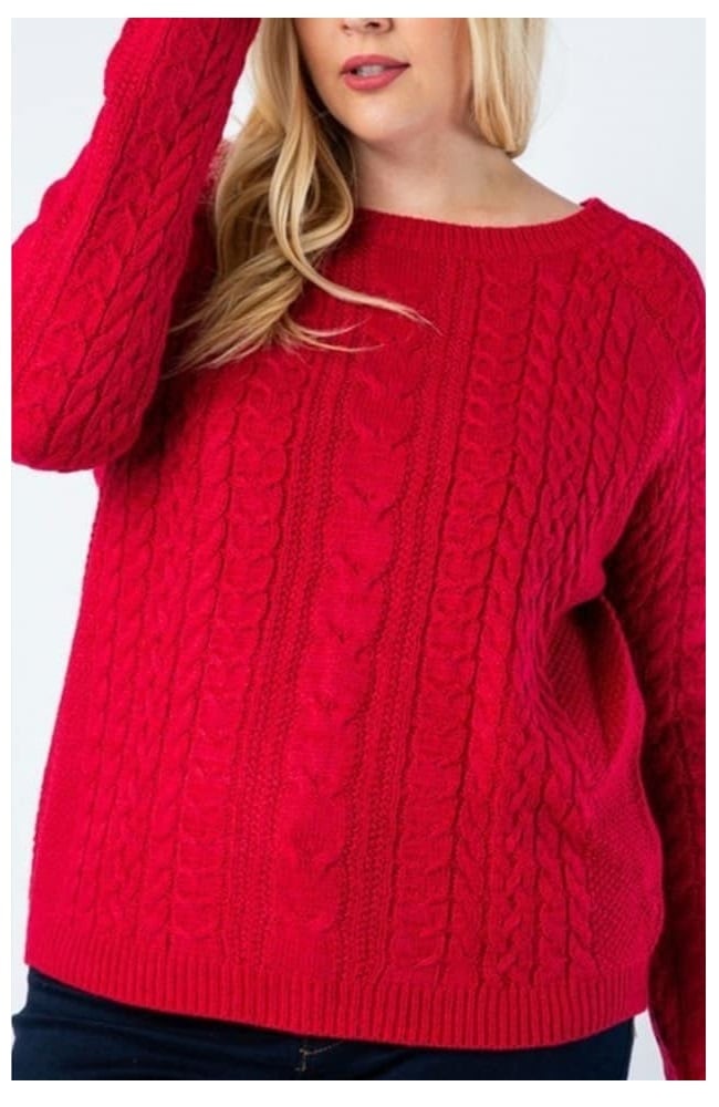 Plus Cranberry Sweater