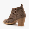 Taupe Lazer Cut Booties