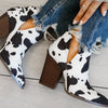 Southern Looks Cow Print Booties