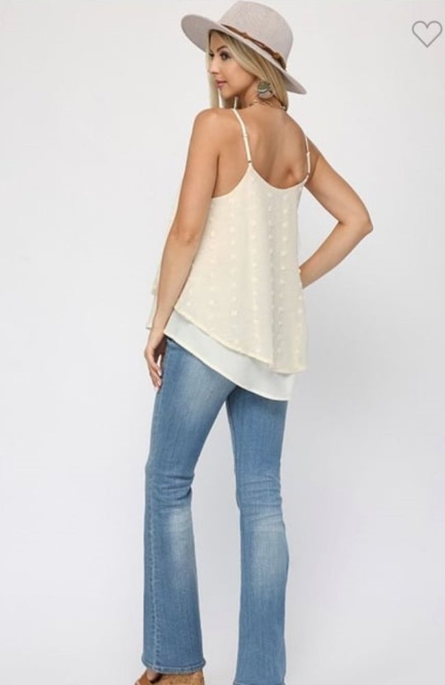 Ivory Woven Tank Top