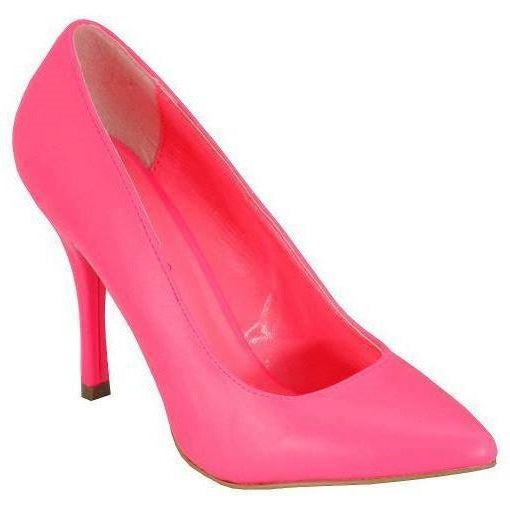 Neon Pink Pointed Toe Heels