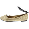 Gold Flats With Strap
