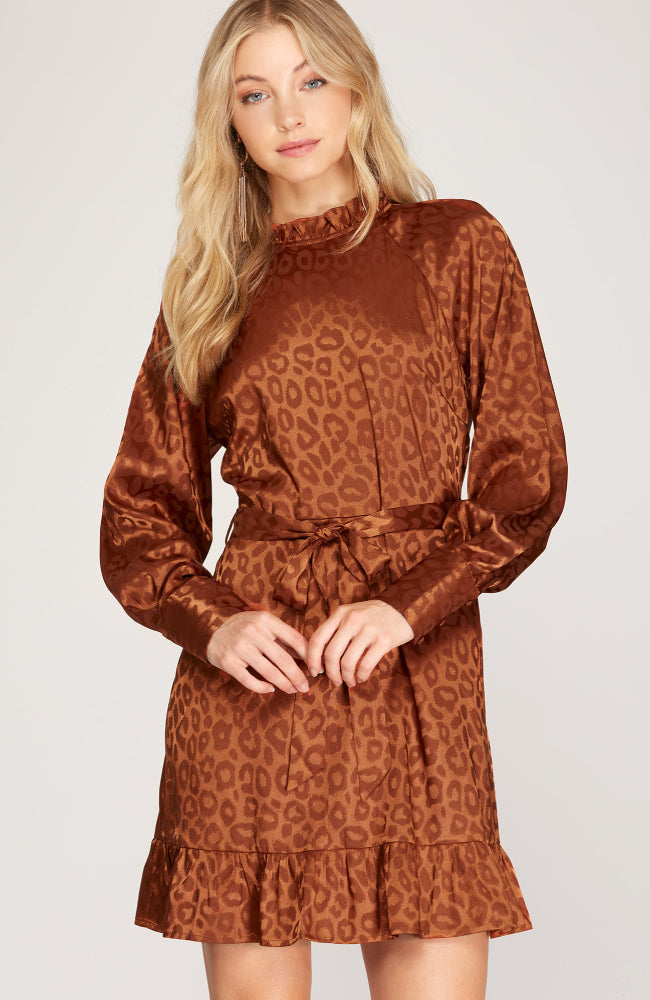 Camel Leopard Dress
