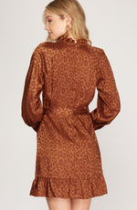 Camel Leopard Dress