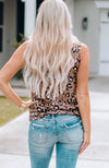 Leopard Print Taupe Tank Top