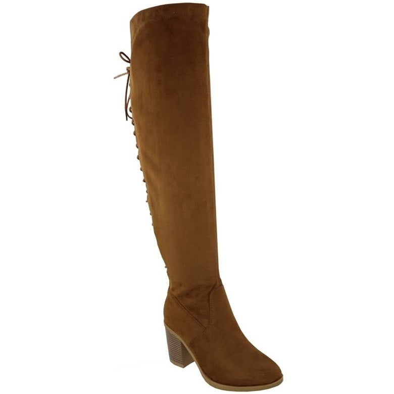 Chestnut Over The Knee Boots