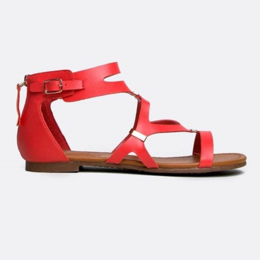 Ruby Leatherette Strappy Sandals